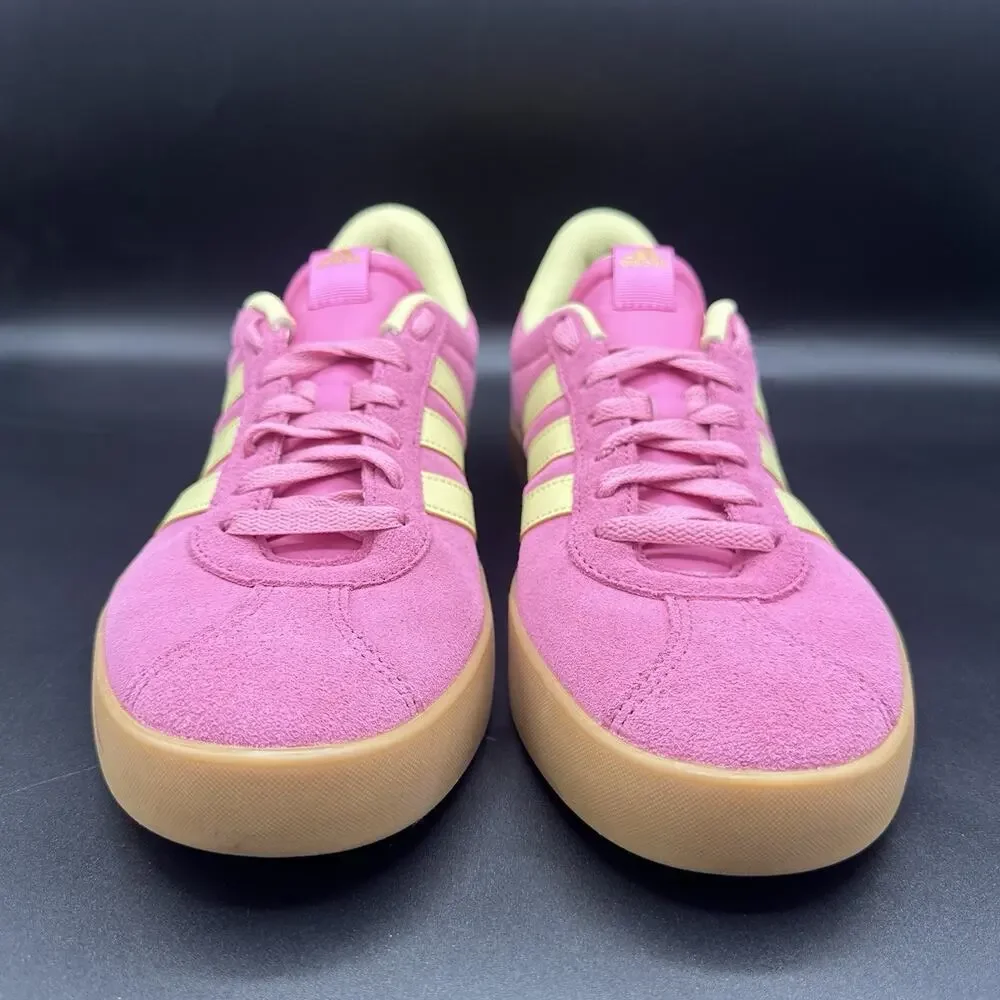 adidas VL Court 3.0 Pink Fusion Powder Yellow Women's Sneakers Size 9.5 JR8647